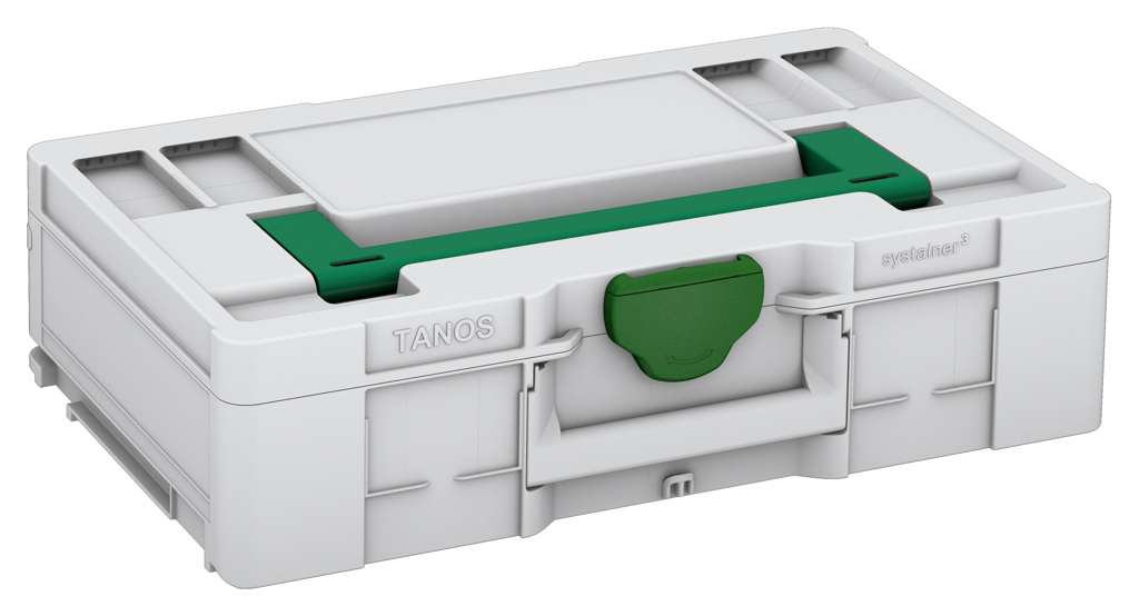 Systainer³ L 137, Light Grey with Signal Green lid handle and Emerald Green catches