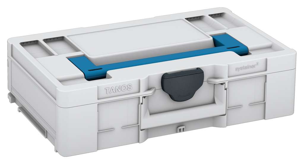 Systainer³ L 137, Light Grey with Sky Blue lid handle and Anthracite catches