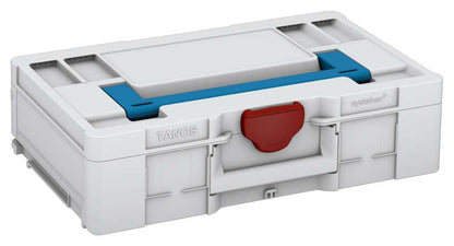 Systainer³ L 137, Light Grey with Sky Blue lid handle and Carmine Red catches