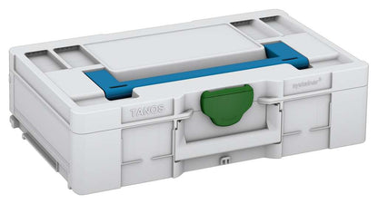 Systainer³ L 137, Light Grey with Sky Blue lid handle and Emerald Green catches