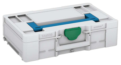 Systainer³ L 137, Light Grey with Sky Blue lid handle and Signal Green catches
