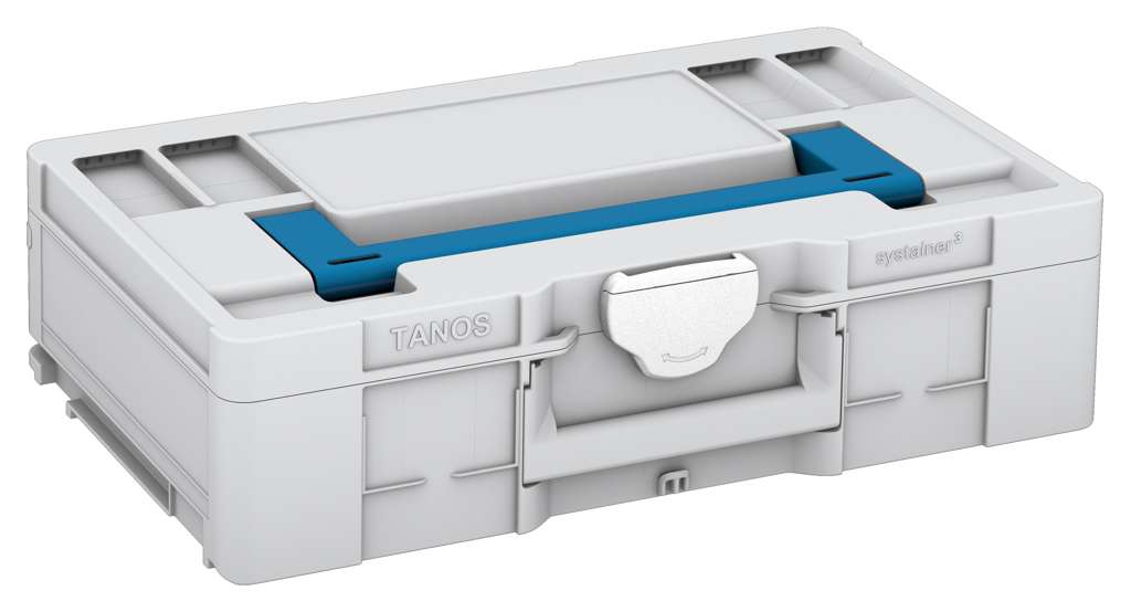 Systainer³ L 137, Light Grey with Sky Blue lid handle and White catches