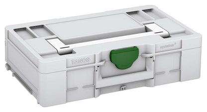 Systainer³ L 137, Light Grey with White lid handle and Emerald Green catches