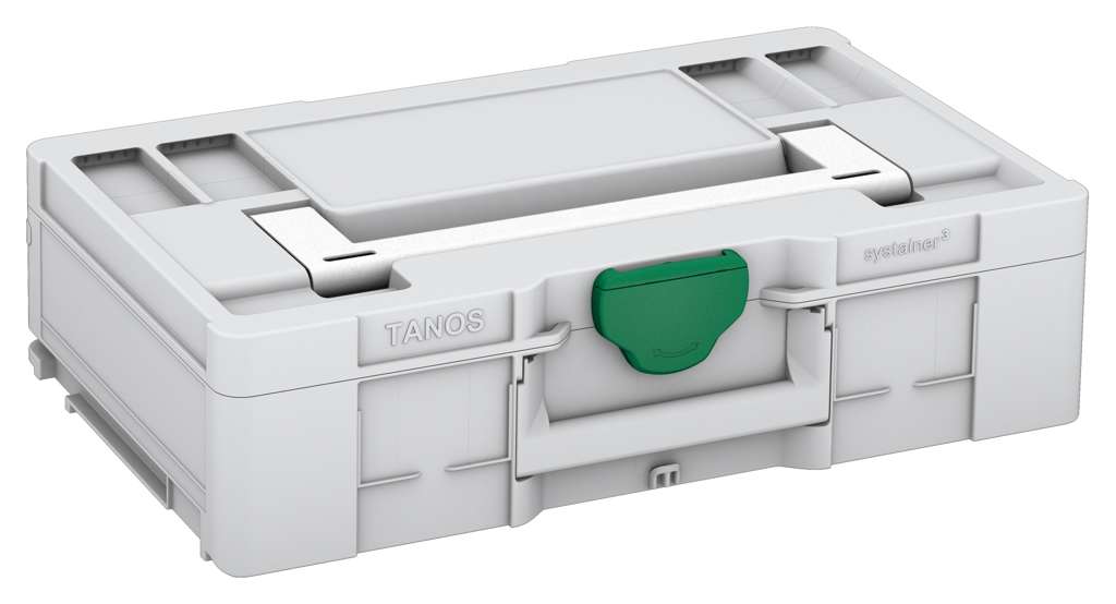 Systainer³ L 137, Light Grey with White lid handle and Signal Green catches