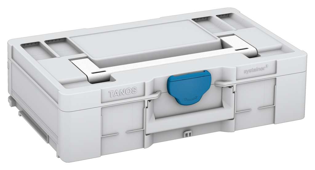Systainer³ L 137, Light Grey with White lid handle and Sky Blue catches