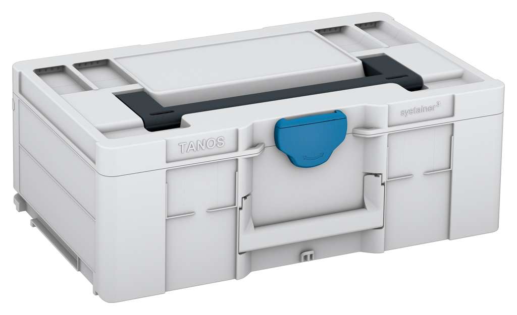 Systainer³ L 187, Light Grey with Anthracite lid handle and Sky Blue catches