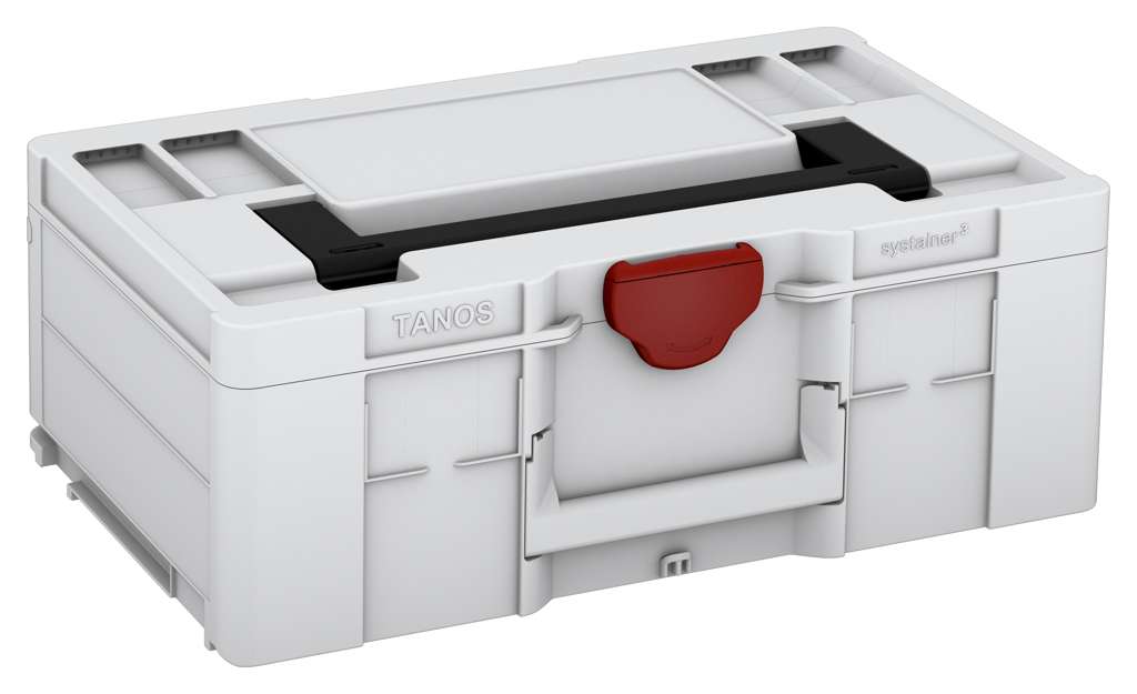 Systainer³ L 187, Light Grey with Black lid handle and Carmine Red catches