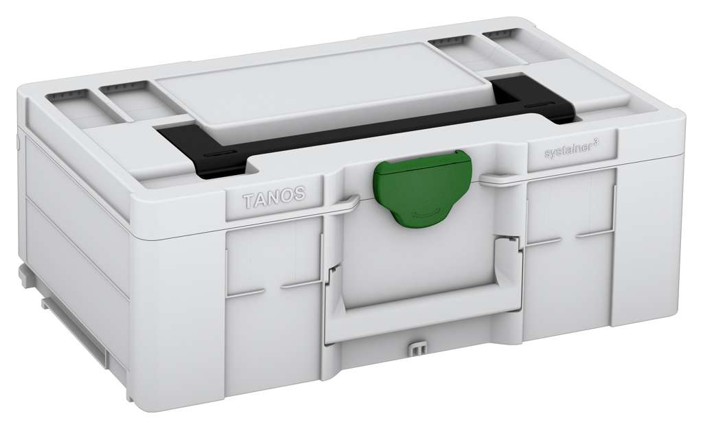 Systainer³ L 187, Light Grey with Black lid handle and Emerald Green catches