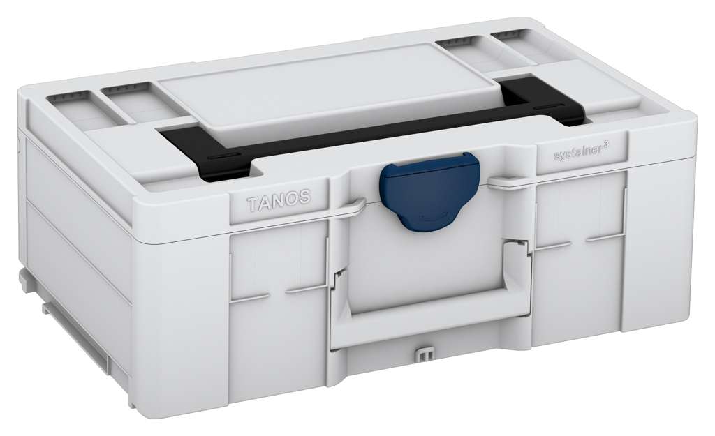 Systainer³ L 187, Light Grey with Black lid handle and Sapphire Blue catches