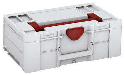 Systainer³ L 187, Light Grey with Carmine Red lid handle and Carmine Red catches