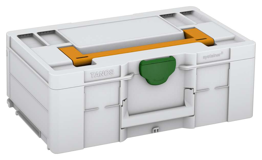 Systainer³ L 187, Light Grey with Daffodil Yellow lid handle and Emerald Green catches