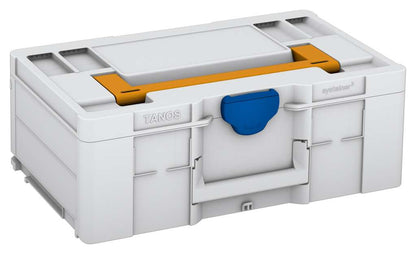 Systainer³ L 187, Light Grey with Daffodil Yellow lid handle and Signal Blue catches