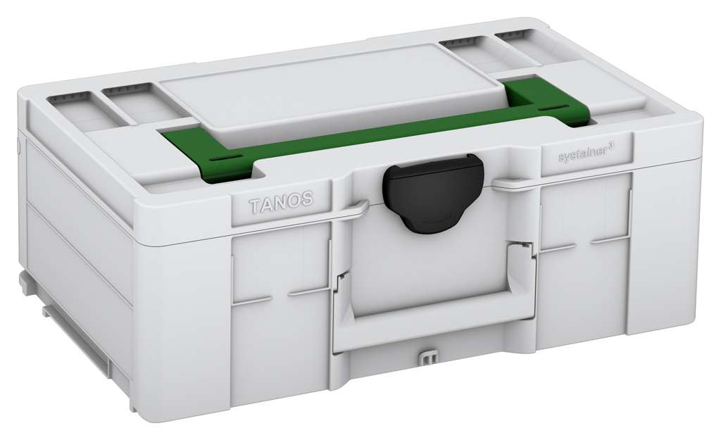 Systainer³ L 187, Light Grey with Emerald Green lid handle and Black catches