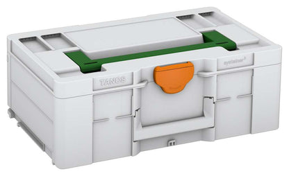 Systainer³ L 187, Light Grey with Emerald Green lid handle and Deep Orange catches
