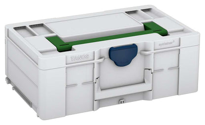 Systainer³ L 187, Light Grey with Emerald Green lid handle and Sapphire Blue catches