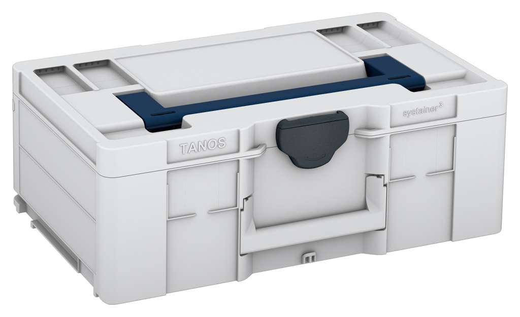 Systainer³ L 187, Light Grey with Sapphire Blue lid handle and Anthracite catches
