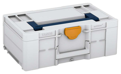 Systainer³ L 187, Light Grey with Sapphire Blue lid handle and Daffodil Yellow catches