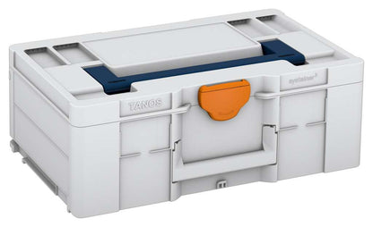 Systainer³ L 187, Light Grey with Sapphire Blue lid handle and Deep Orange catches