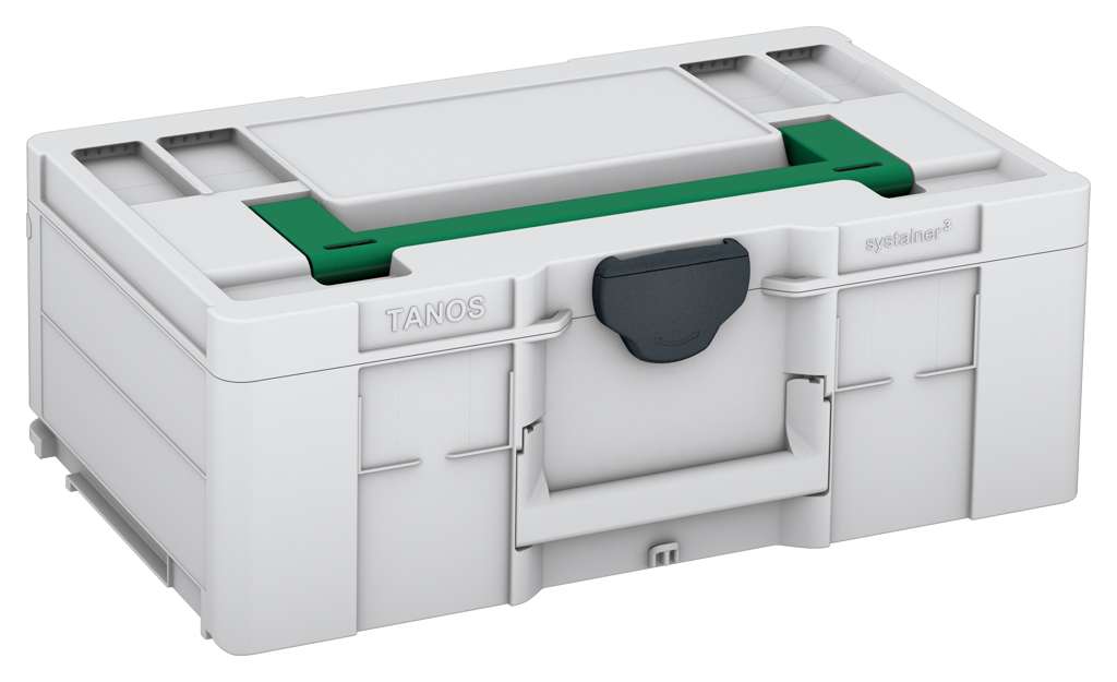 Systainer³ L 187, Light Grey with Signal Green lid handle and Anthracite catches