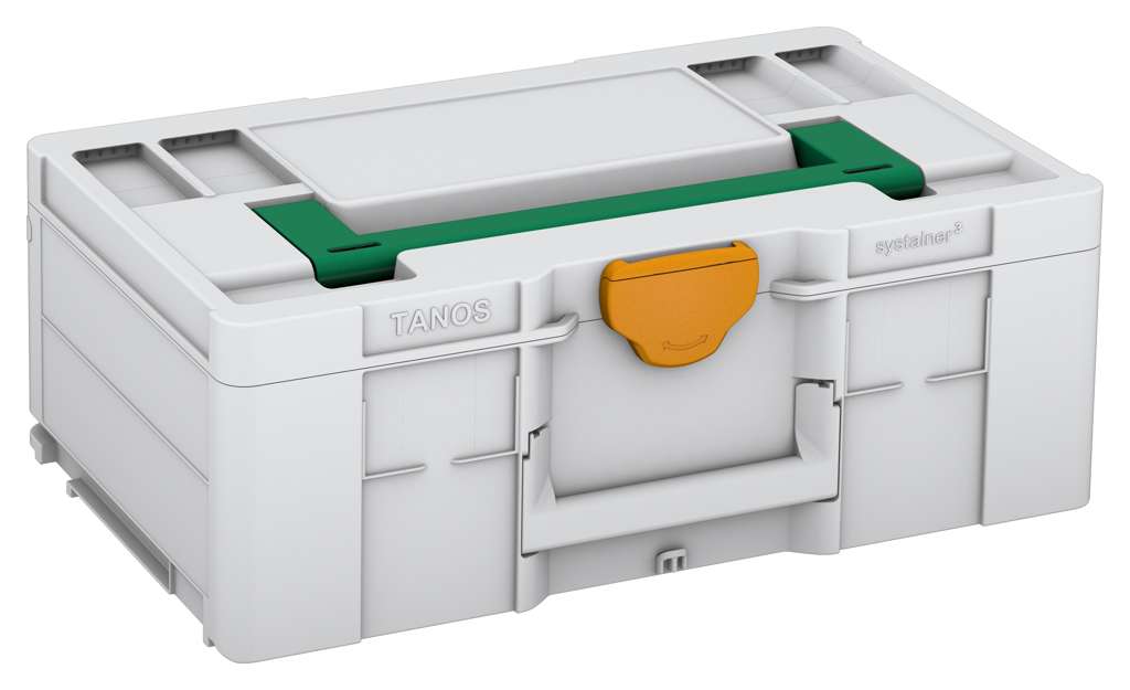 Systainer³ L 187, Light Grey with Signal Green lid handle and Daffodil Yellow catches