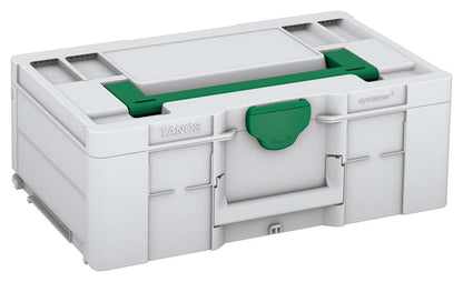Systainer³ L 187, Light Grey with Signal Green lid handle and Signal Green catches
