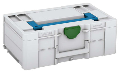 Systainer³ L 187, Light Grey with Sky Blue lid handle and Emerald Green catches
