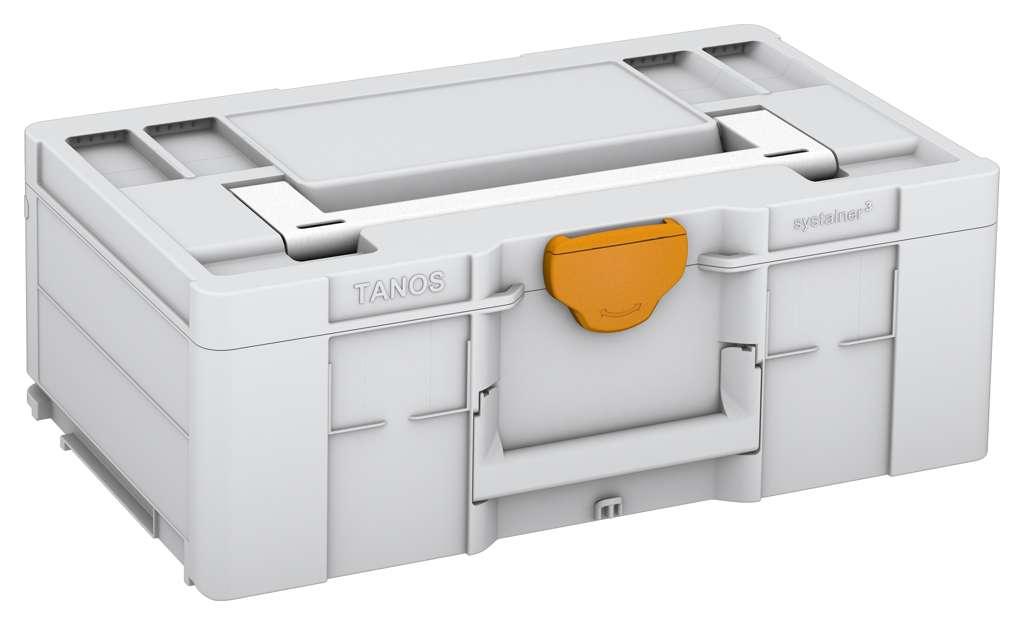Systainer³ L 187, Light Grey with White lid handle and Daffodil Yellow catches
