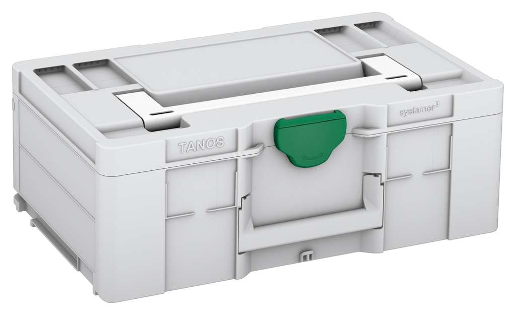 Systainer³ L 187, Light Grey with White lid handle and Signal Green catches
