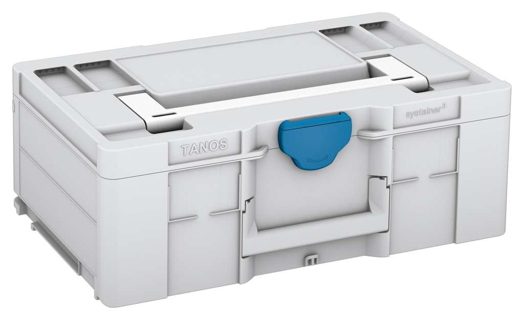 Systainer³ L 187, Light Grey with White lid handle and Sky Blue catches