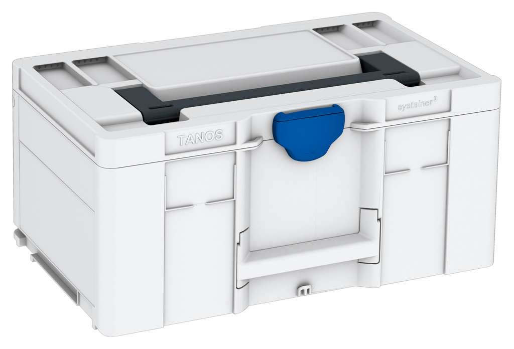 Systainer³ L 237, Light Grey with Anthracite lid handle and Signal Blue catches