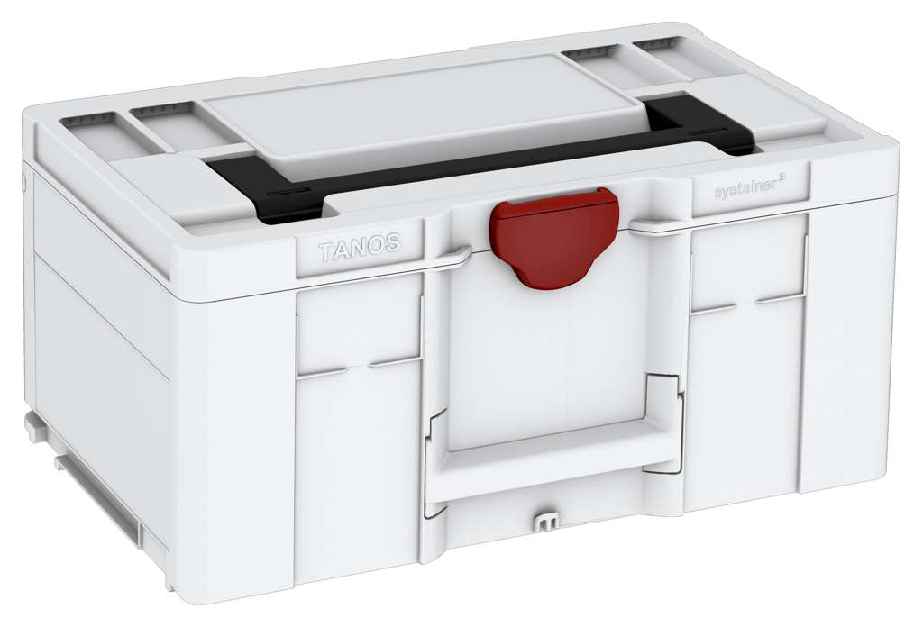 Systainer³ L 237, Light Grey with Black lid handle and Carmine Red catches