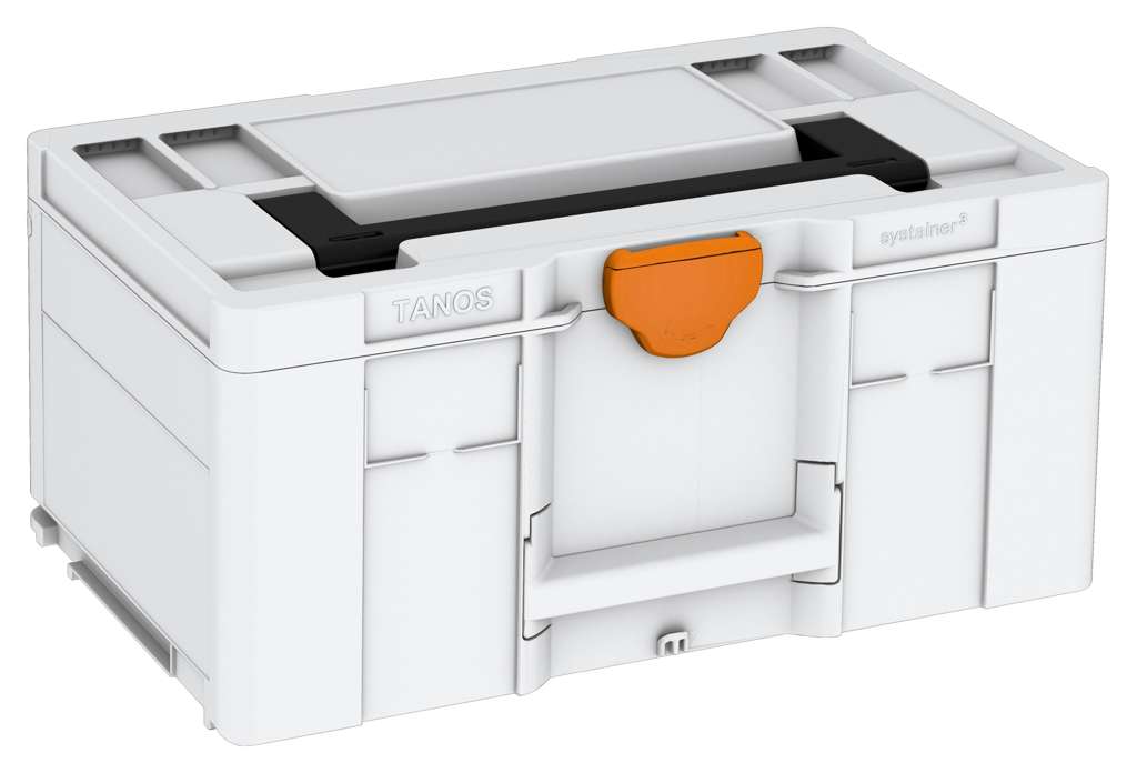 Systainer³ L 237, Light Grey with Black lid handle and Deep Orange catches