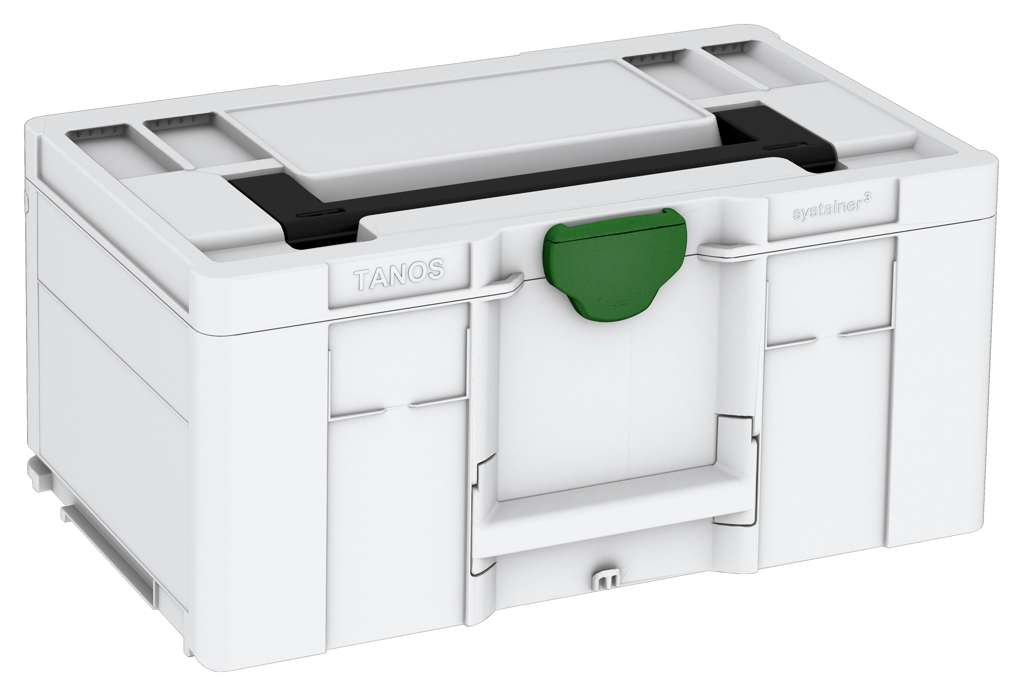 Systainer³ L 237, Light Grey with Black lid handle and Emerald Green catches