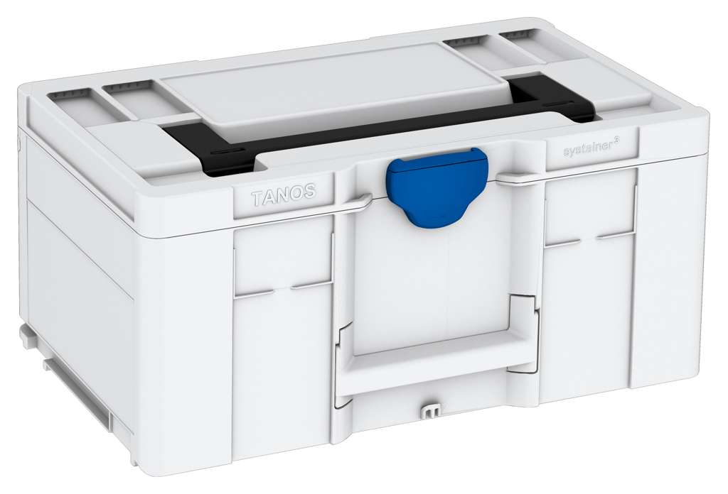 Systainer³ L 237, Light Grey with Black lid handle and Signal Blue catches