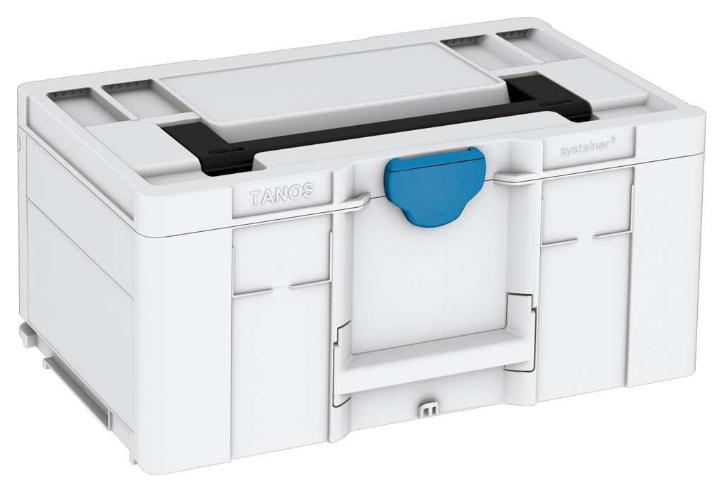 Systainer³ L 237, Light Grey with Black lid handle and Sky Blue catches