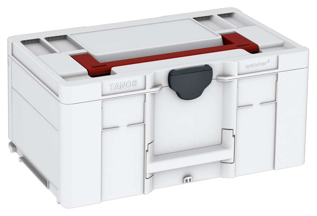 Systainer³ L 237, Light Grey with Carmine Red lid handle and Anthracite catches