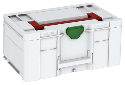 Systainer³ L 237, Light Grey with Carmine Red lid handle and Emerald Green catches