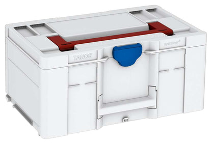 Systainer³ L 237, Light Grey with Carmine Red lid handle and Signal Blue catches
