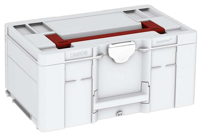 Systainer³ L 237, Light Grey with Carmine Red lid handle and White catches