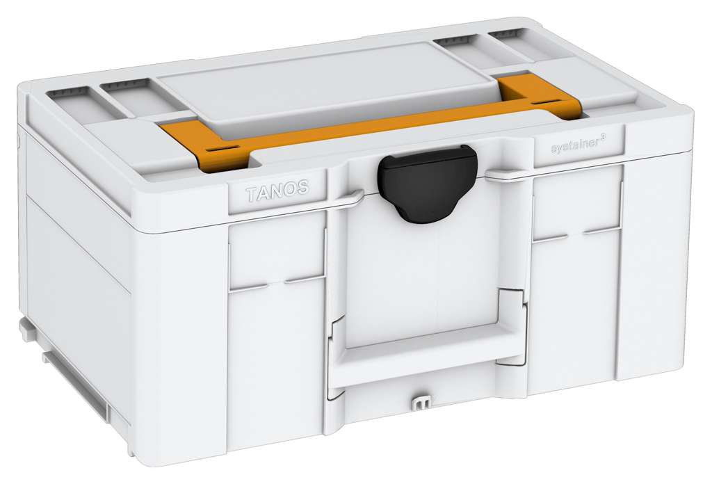 Systainer³ L 237, Light Grey with Daffodil Yellow lid handle and Black catches