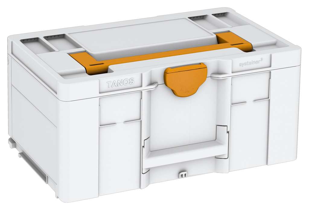 Systainer³ L 237, Light Grey with Daffodil Yellow lid handle and Daffodil Yellow catches