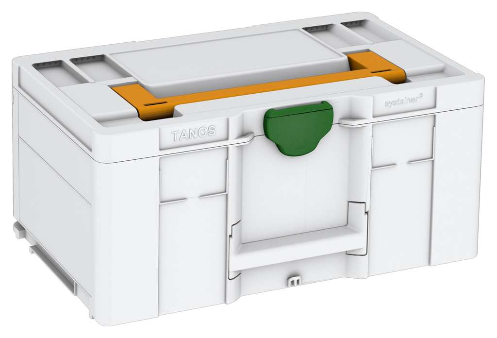 Systainer³ L 237, Light Grey with Daffodil Yellow lid handle and Emerald Green catches
