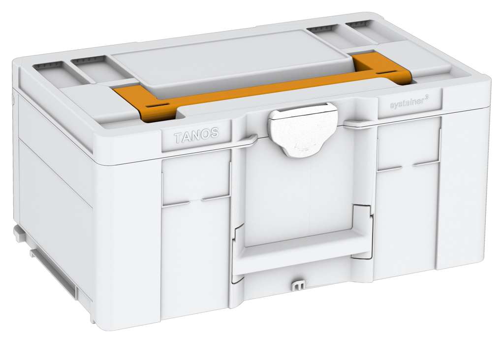 Systainer³ L 237, Light Grey with Daffodil Yellow lid handle and White catches