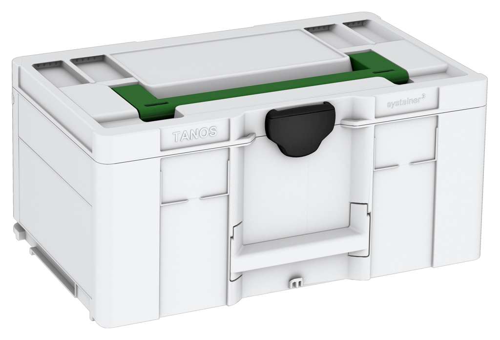 Systainer³ L 237, Light Grey with Emerald Green lid handle and Black catches