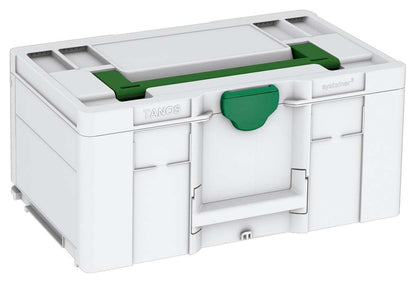 Systainer³ L 237, Light Grey with Emerald Green lid handle and Signal Green catches