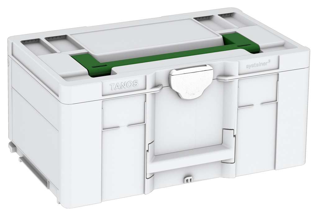 Systainer³ L 237, Light Grey with Emerald Green lid handle and White catches