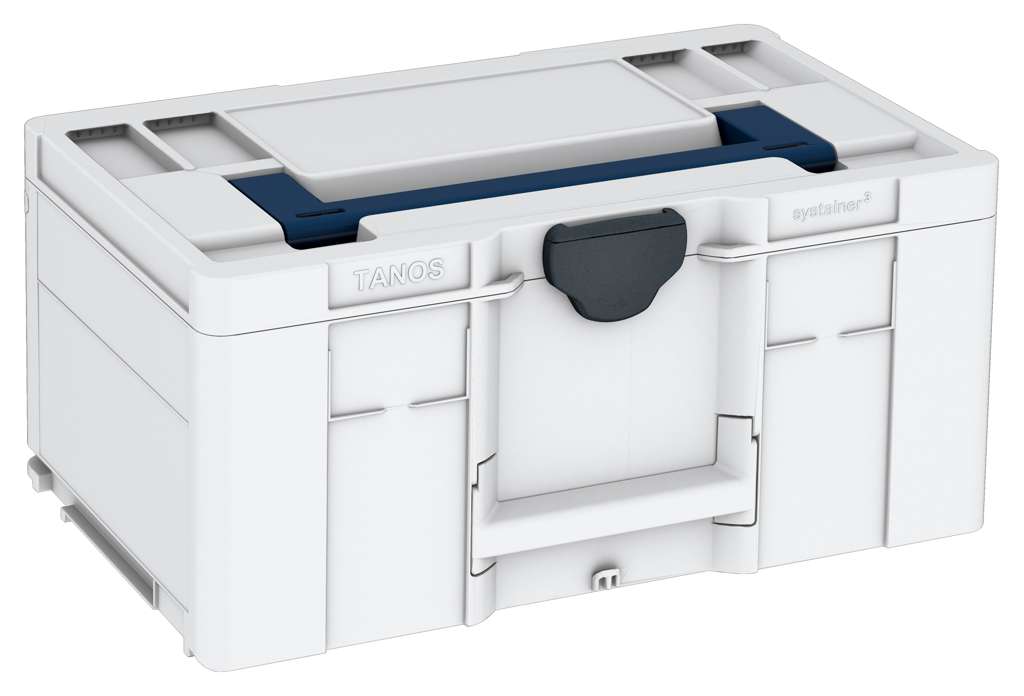 Systainer³ L 237, Light Grey with Sapphire Blue lid handle and Anthracite catches