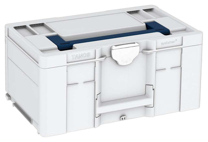 Systainer³ L 237, Light Grey with Sapphire Blue lid handle and White catches