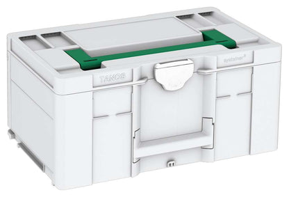 Systainer³ L 237, Light Grey with Signal Green lid handle and White catches
