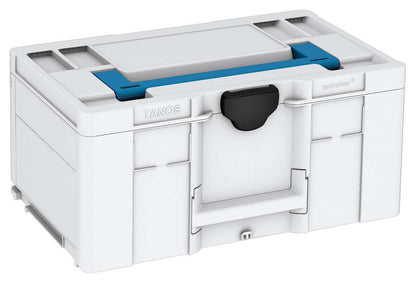 Systainer³ L 237, Light Grey with Sky Blue lid handle and Black catches